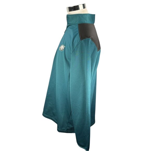 Philadelphia Eagles Jacket Men XL Green Long Sleeve 1/4 Zip Pullover Top NFL - Picture 3 of 9